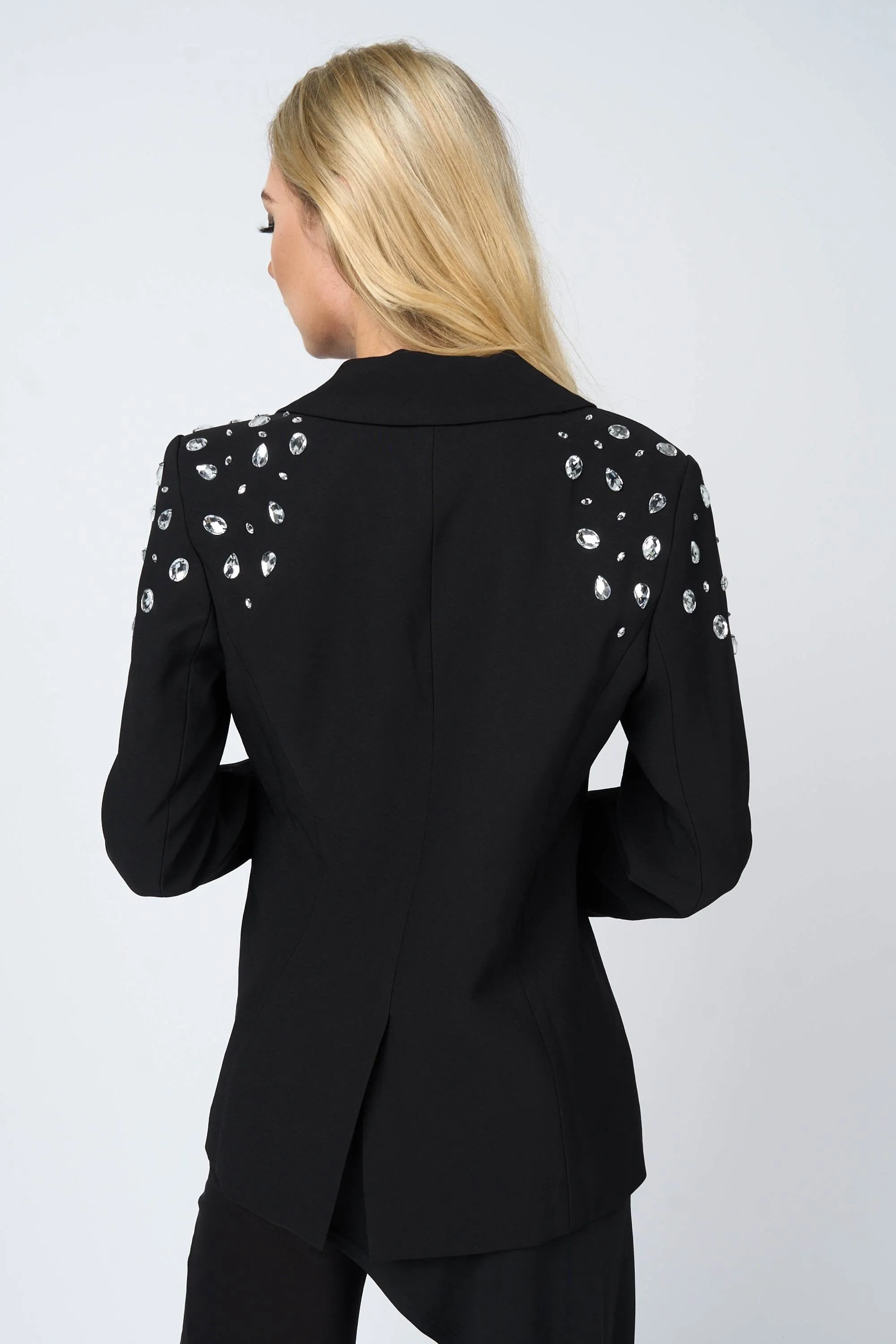 CHIC RHINESTONES EMBELLISHED BLAZER JACKET sold by privy product image thumbnail 3