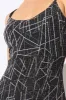 LUXE SLINKY GLITTER ABSTRACT DRAWSTRING MIDI DRESS sold by privy