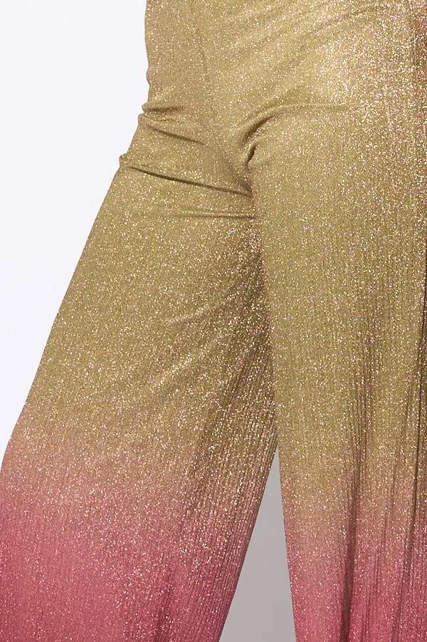 MPJ9031-A-W / LUXE OMBRE GLITTER CAMI RELAX WIDE LEGS JUMPSUIT sold by privy product image thumbnail 5