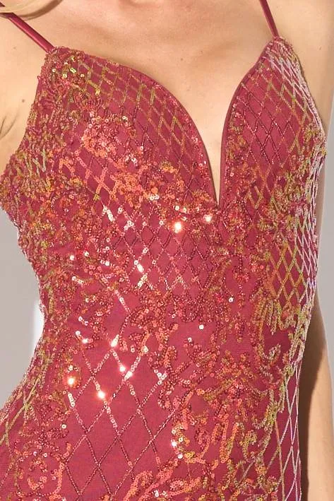 PD77520NTP / GLAM PATTERN SEQUINS SLEEVELESS BODYCON MIDI DRESS sold by privy product image thumbnail 4