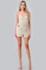 AJ1083B / LUXE SEQUINS TWEED WITH CHAIN WAIST BELT ROMPER sold by privy