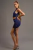 CHIC GLITTER MESH SIDE RUFFLE DRAPED MINI DRESS sold by privy