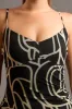 ABSTRACT PRINT MESH SLEEVELESS TANK MINI DRESS sold by privy