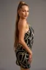 ABSTRACT PRINT MESH SLEEVELESS TANK MINI DRESS sold by privy