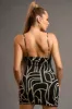 ABSTRACT PRINT MESH SLEEVELESS TANK MINI DRESS sold by privy
