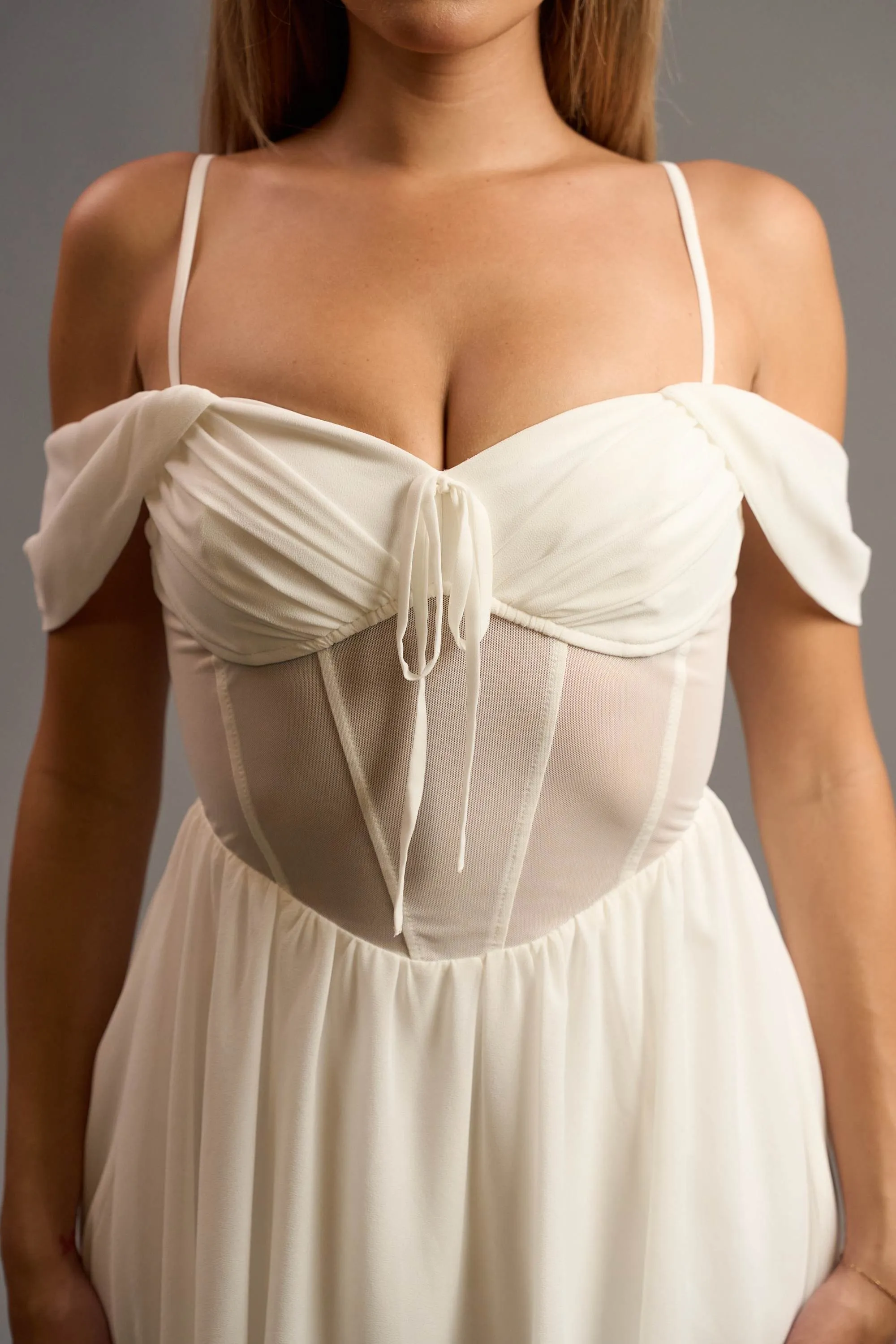 ROMANTIC CHELSEA CHIFFON & MESH SKATER MINI DRESS sold by privy product image thumbnail 5