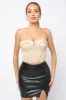 LUXE SATIN RHINESTONE TRIM SWEETHEART BUSTIER TOP sold by privy