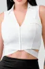 SEXY CREPE SLEEVELESS TIE BACK TANK TOP sold by privy