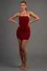 LUXE SQUARE HOTFIXS MESH DRAWSTRING MINI DRESS sold by privy