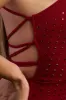 LUXE SQUARE HOTFIXS MESH DRAWSTRING MINI DRESS sold by privy