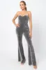 CHIC METALLIC LUREX OFF SHOULDER WIDE LEG JUMPSUIT sold by privy