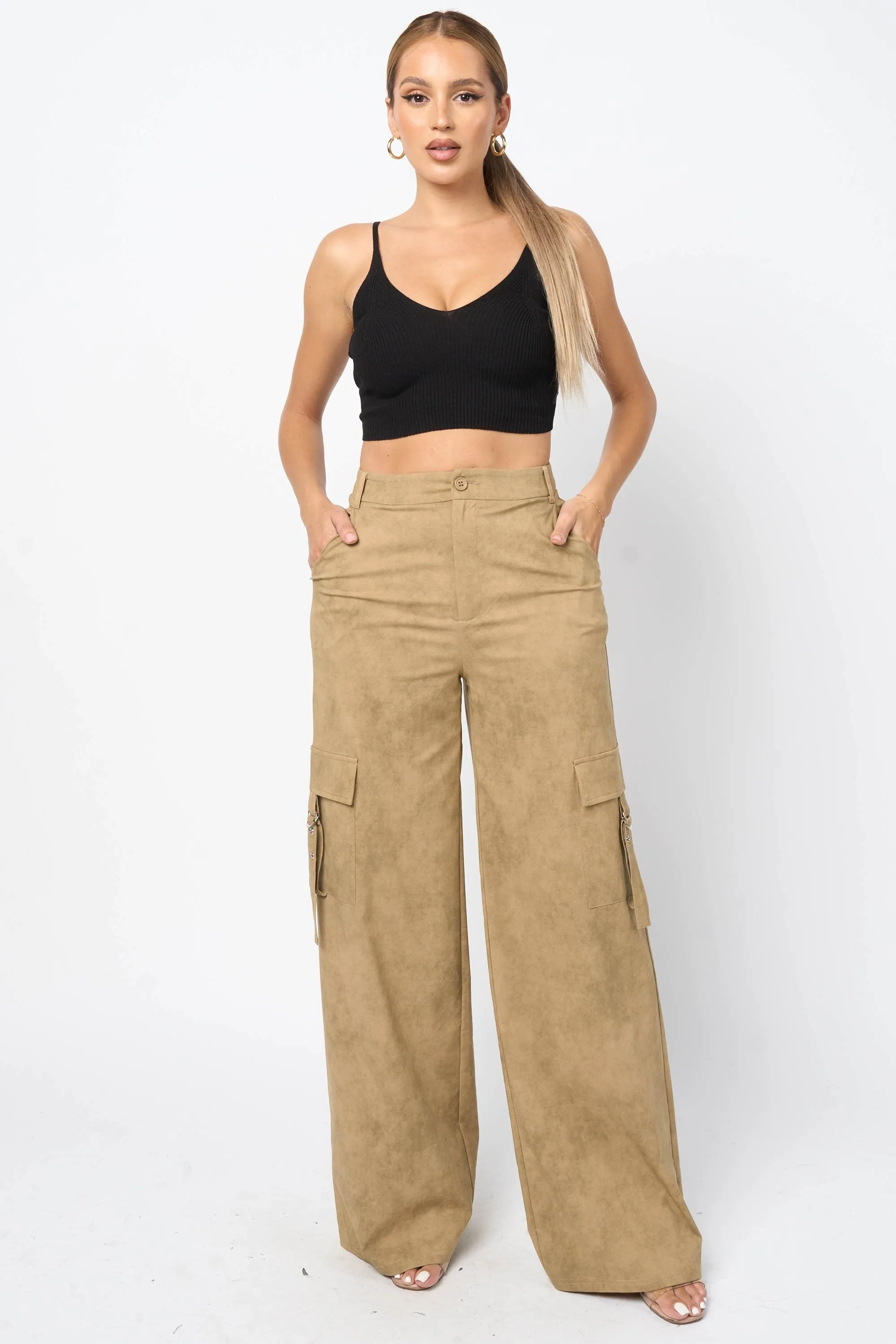 PB31826K / CHIC TWILL WOVEN FULL LENGTH RELAX FIT CARGO PANTS sold by privy product image thumbnail 5