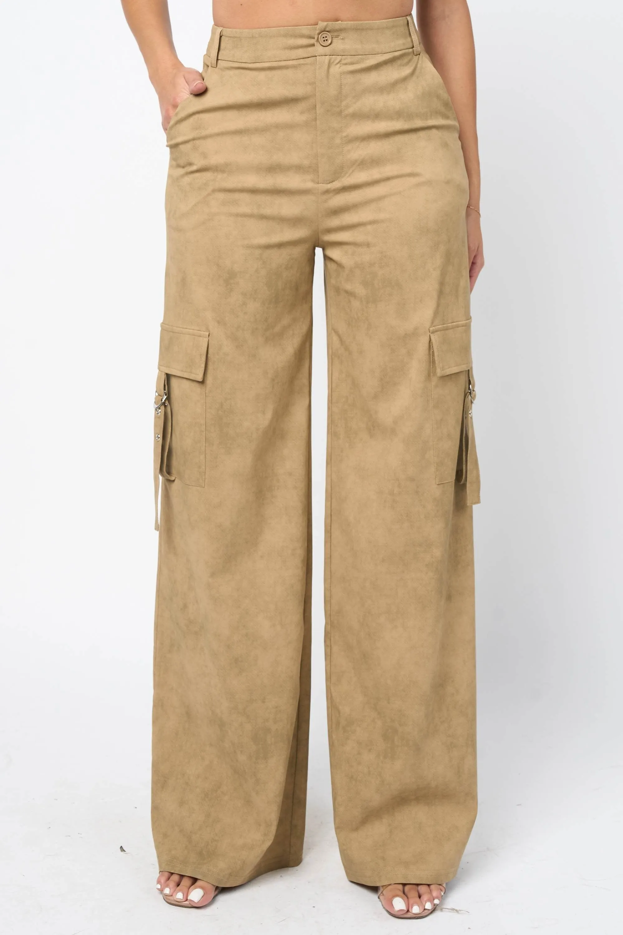 PB31826K / CHIC TWILL WOVEN FULL LENGTH RELAX FIT CARGO PANTS sold by privy product image thumbnail 2