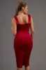 LUXE VELVET LACE SWEETHEART BODYCON MIDI DRESS sold by privy