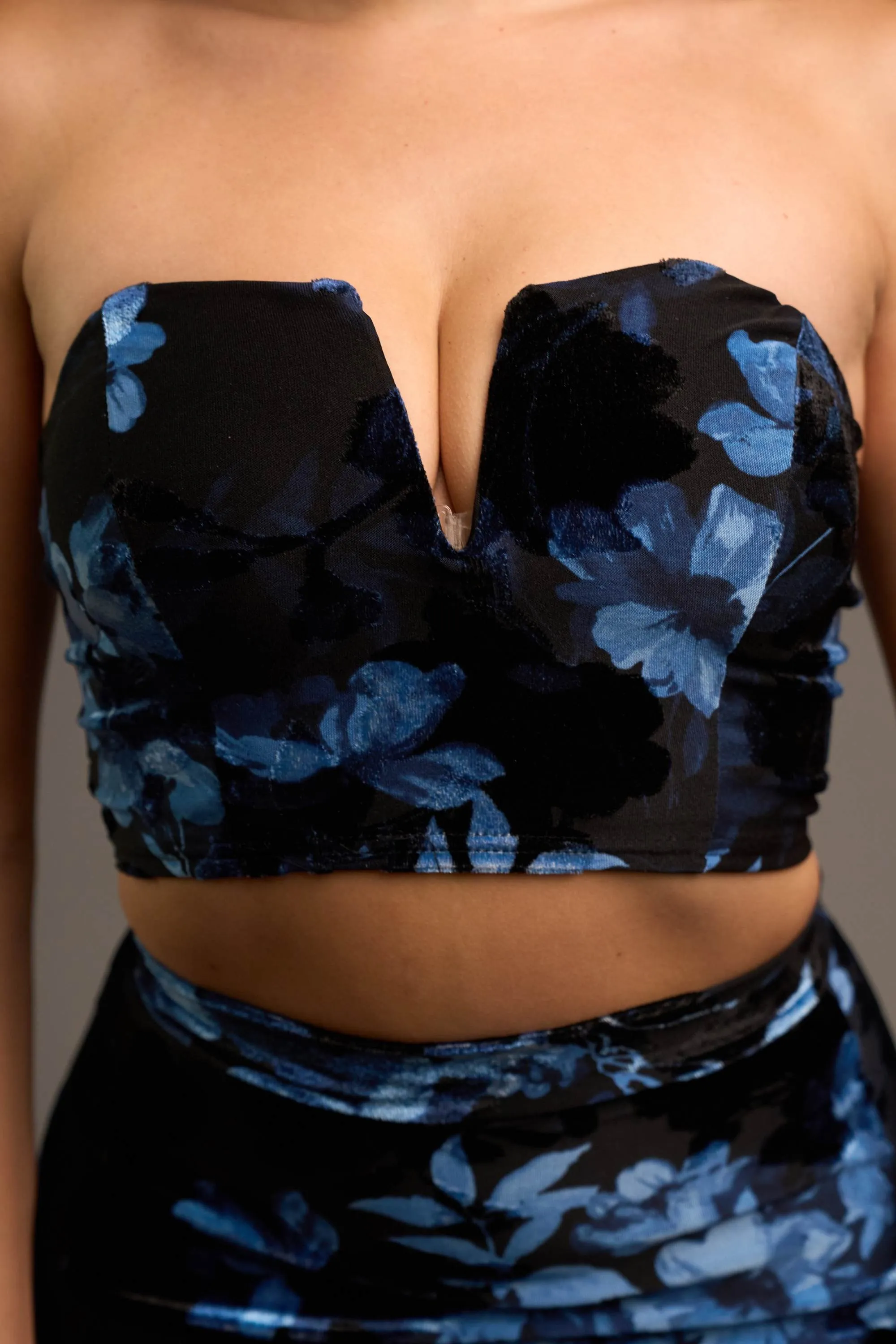 PS9222K / ROMANTIC FLORAL VELVET MESH TUBE TOP & SKIRT SETS sold by privy product image thumbnail 5