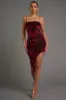 CHIC VELVET BURNOUT ASYMMETRIC \KNEE LENGHT DRESS sold by privy