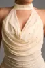 LUXE HOFIX MESH CHOKER COWL NECK RUCHED MINI DRESS sold by privy