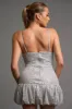 METALLIC LUREX KNIT SEQUINS BUBBLE HEM MINI DRESS sold by privy