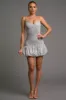 METALLIC LUREX KNIT SEQUINS BUBBLE HEM MINI DRESS sold by privy