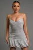 METALLIC LUREX KNIT SEQUINS BUBBLE HEM MINI DRESS sold by privy