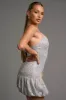 METALLIC LUREX KNIT SEQUINS BUBBLE HEM MINI DRESS sold by privy