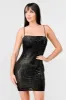 LUXE FOILD MESH SLEEVELESS BODYCON MINI DRESS sold by privy