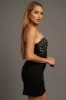 LUXE HOTFIX STONES EMBELLISHED TUBE MINI DRESS sold by privy