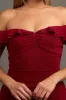 SHINY LUREX MESH RUFFLED OFF SHOULDER MINI DRESS sold by privy