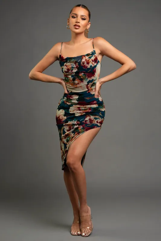 ROMANTIC FLORAL MESH CAMI CROP TOP & SKIRT SETS sold by privy