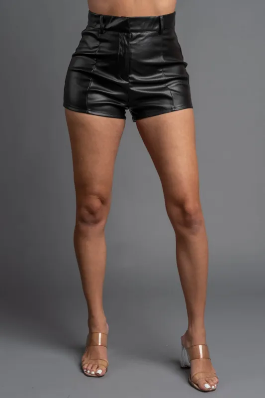 CLASSIC PLEATHER / FAUX LEATHER SHORTS sold by privy