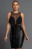 CHIC SHEER RUFFLED DRAPED HATLTER MINI DRESS sold by privy