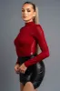 CHIC RHINESTONE EMBELLISHED MOCK NECK BODYSUIT TOP sold by privy