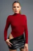 CHIC RHINESTONE EMBELLISHED MOCK NECK BODYSUIT TOP sold by privy