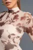 ROMANTIC FLORAL MESH PRINT OPEN BACK MINI DRESS sold by privy