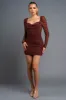 PD77635EST / LUXE MESH HOTFIXS STONES COWL NECK MINI DRESS sold by privy