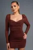 PD77635EST / LUXE MESH HOTFIXS STONES COWL NECK MINI DRESS sold by privy