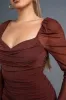 PD77635EST / LUXE MESH HOTFIXS STONES COWL NECK MINI DRESS sold by privy