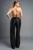 GLAM SEQUINS DRAWSTRING LACE BACK JUMPSUIT sold by privy