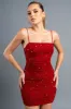 SEXY JEWELED HOTFIX RHINESTONES MESH MINI DRESS sold by privy