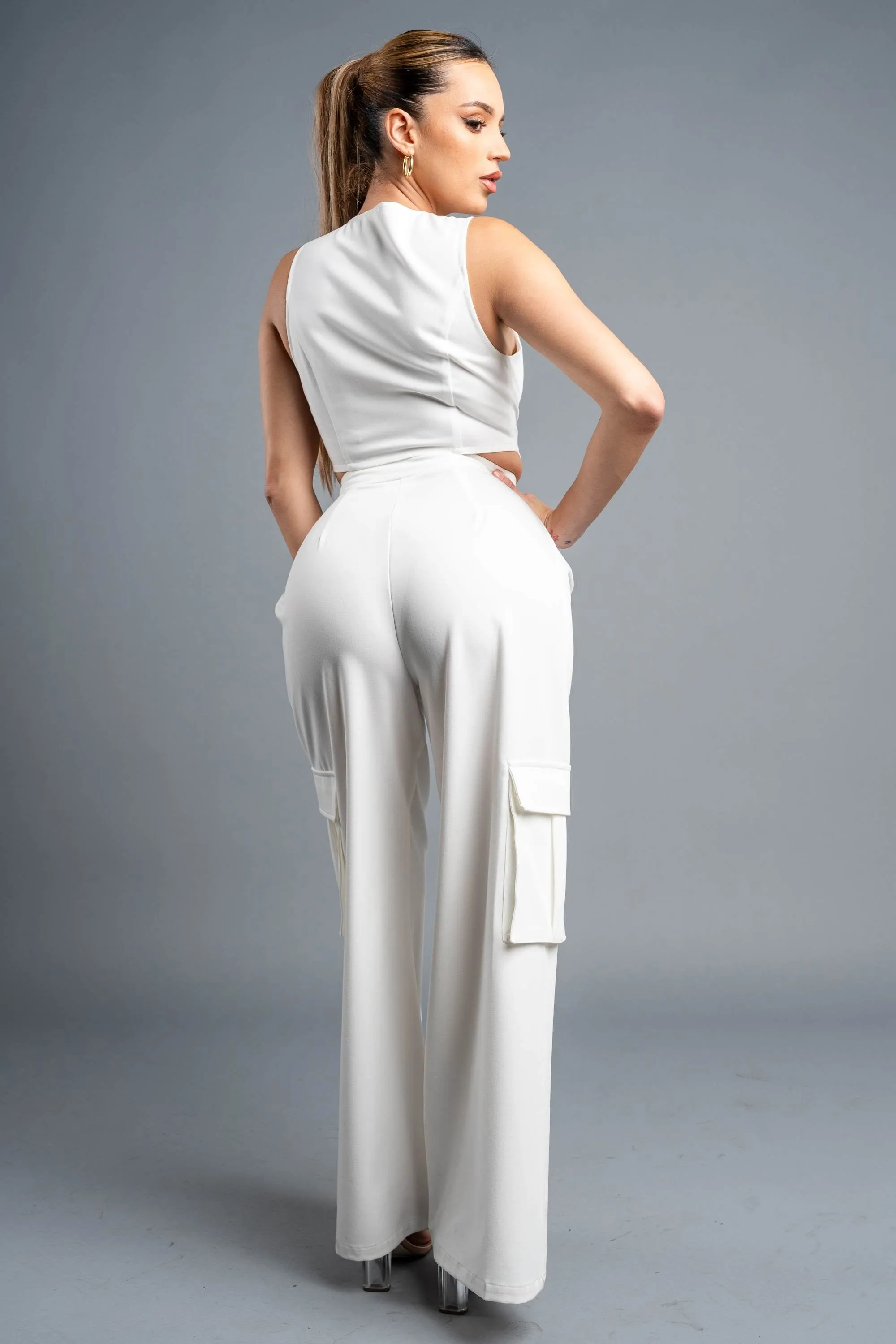 PS9414EST / HEAVY STRETCH TWILL VEST TOP & CARGO PANTS SETS sold by privy product image thumbnail 3