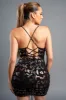 SEXY FOILED LETTER PRINT ITY BODYCON MINI DRESS sold by privy