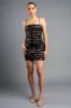 SEXY FOILED LETTER PRINT ITY BODYCON MINI DRESS sold by privy