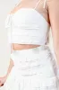 RUFFLE KNIT BOW STRAPS CAMI TANK TOP & SKIRT SETS sold by privy
