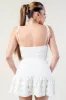 RUFFLE KNIT BOW STRAPS CAMI TANK TOP & SKIRT SETS sold by privy