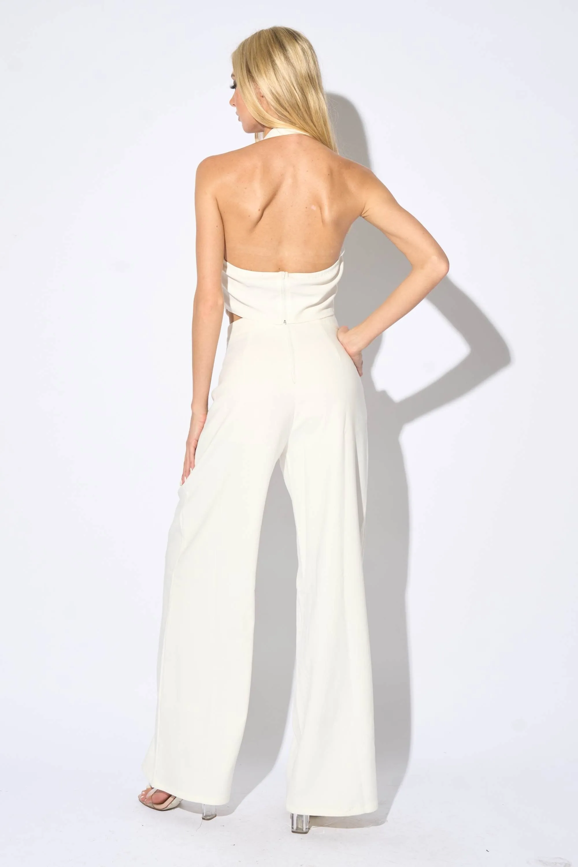 CHIC UNBALANCE CROPPED TOP & WIDE LEGS PANTS SET sold by privy product image thumbnail 3