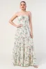 PD77862N-W / ROMANTIC FLORAL ROSETTE HALTER MAXI DRESS sold by privy