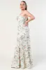 PD77862N-W / ROMANTIC FLORAL ROSETTE HALTER MAXI DRESS sold by privy