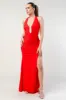 LUXE MESH MERMAID HALTER NECK MAXI DRESS sold by privy