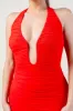 LUXE MESH MERMAID HALTER NECK MAXI DRESS sold by privy