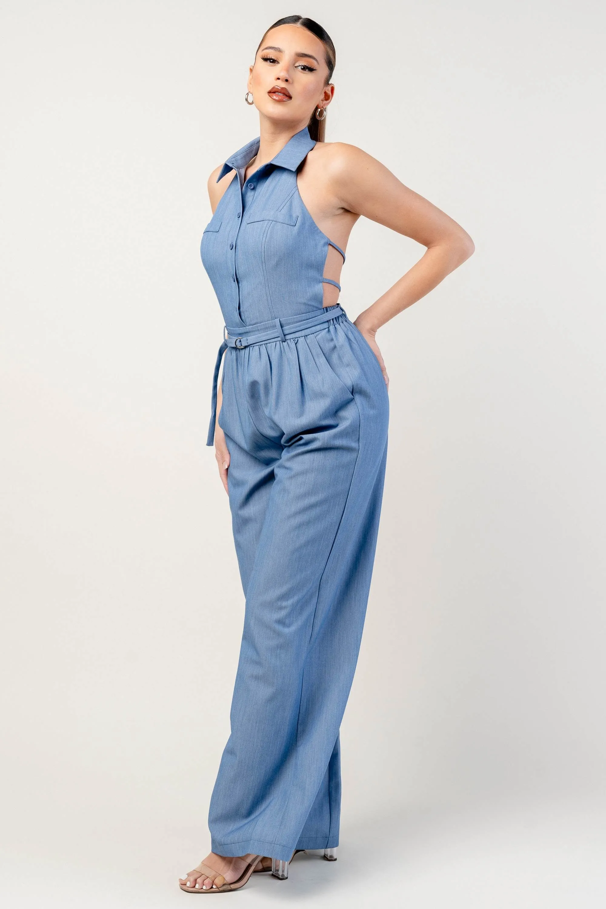 STRETCH WOVEN JUMPSUIT sold by privy product image thumbnail 2